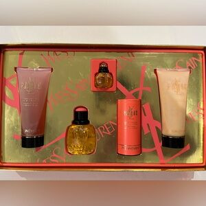 Yves Saint Laurent Paris Perfume with Gold and Red Accents( old )